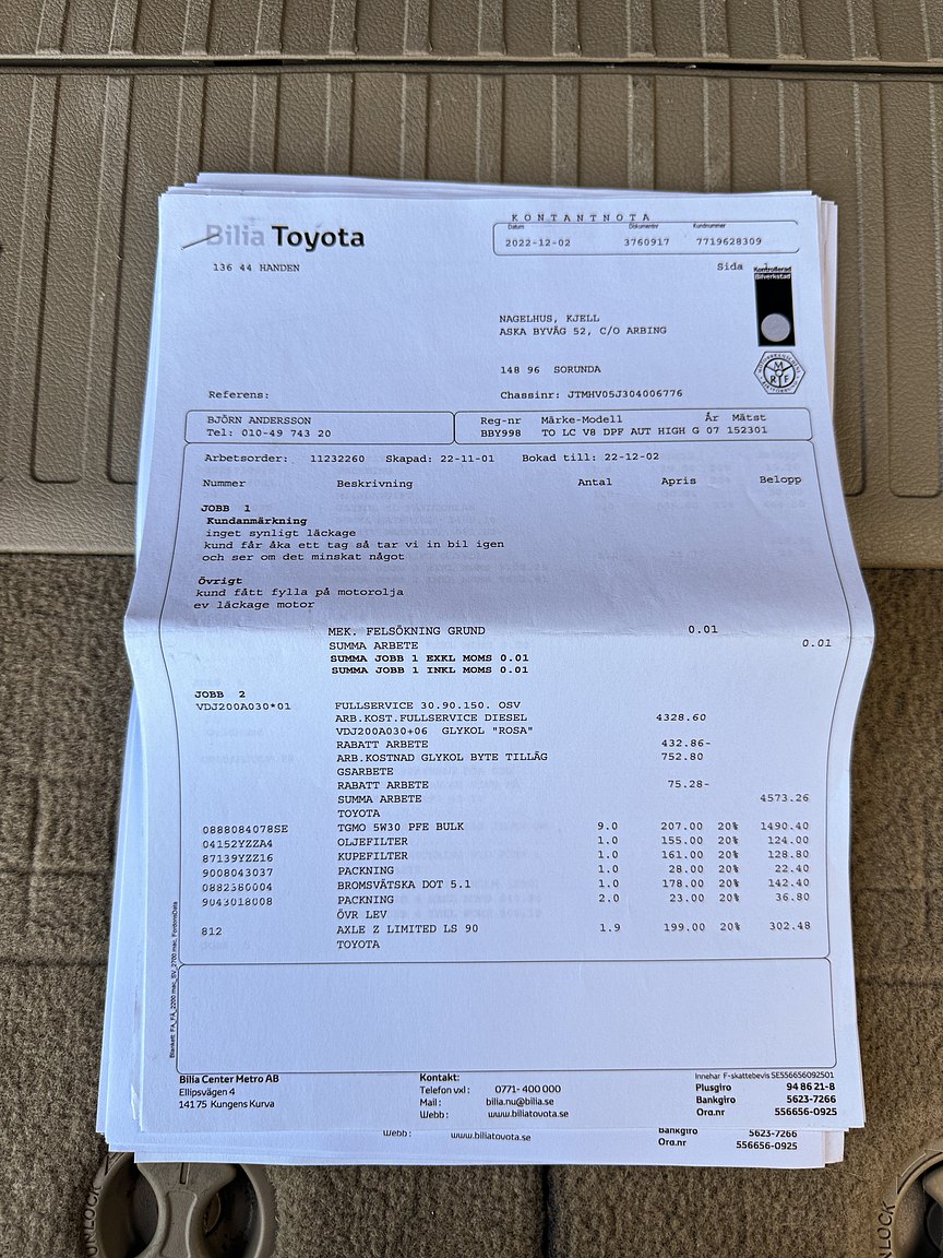 Documentation for 2008 Toyota Land Cruiser 4.5 4WD V8