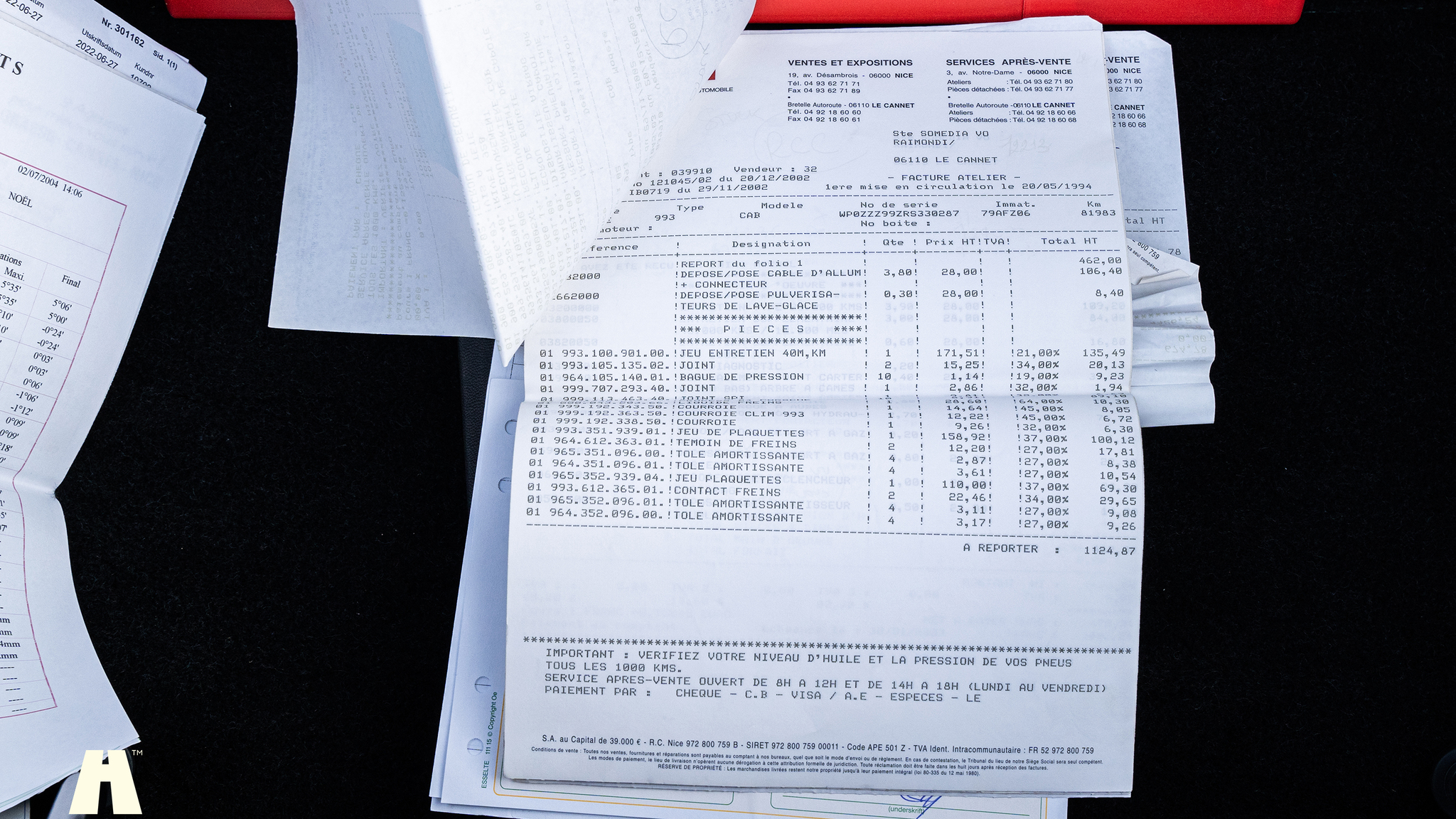 Dokumentation för 1994 Porsche 993 Cabriolet (30)