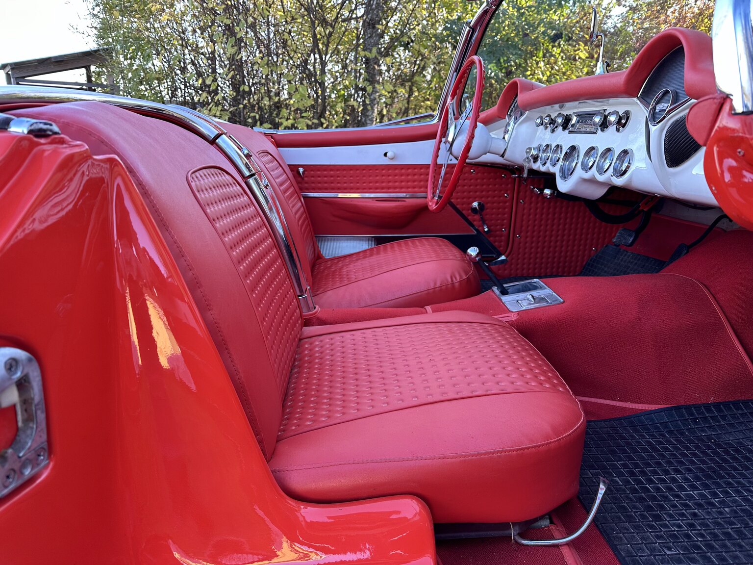 Interiörbild 1956 Chevrolet Corvette 