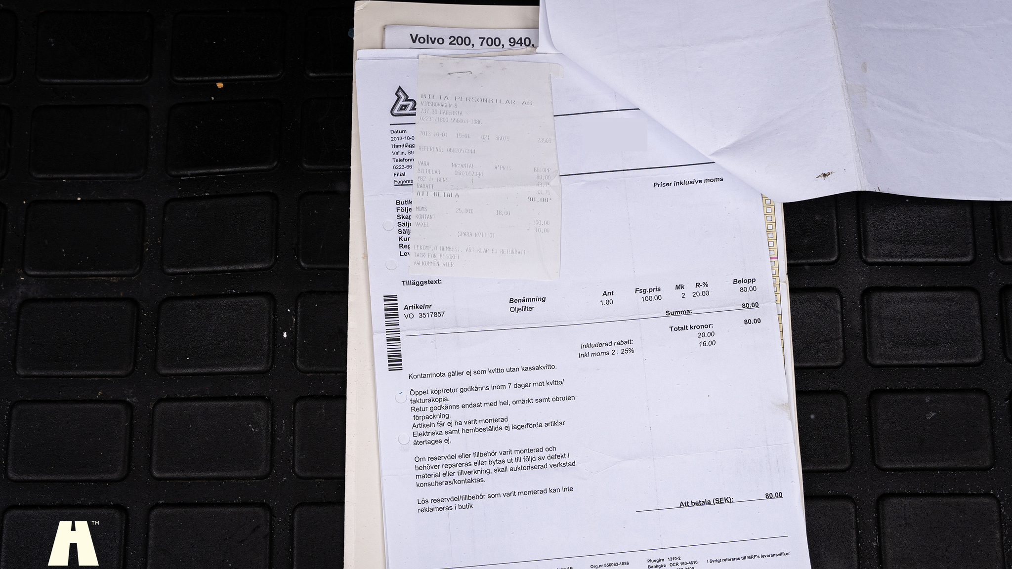 Documentation for 1995 Volvo 940 SE