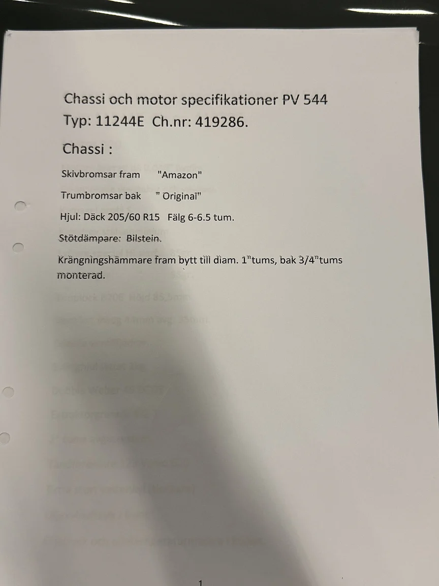 Dokumentation för 1964 Volvo PV544E Sport (2)