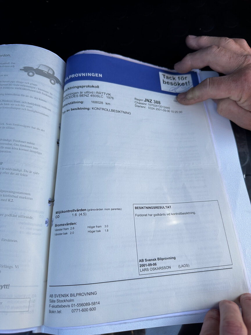 Documentation for 1976 Mercedes-Benz 450 SLC (10)