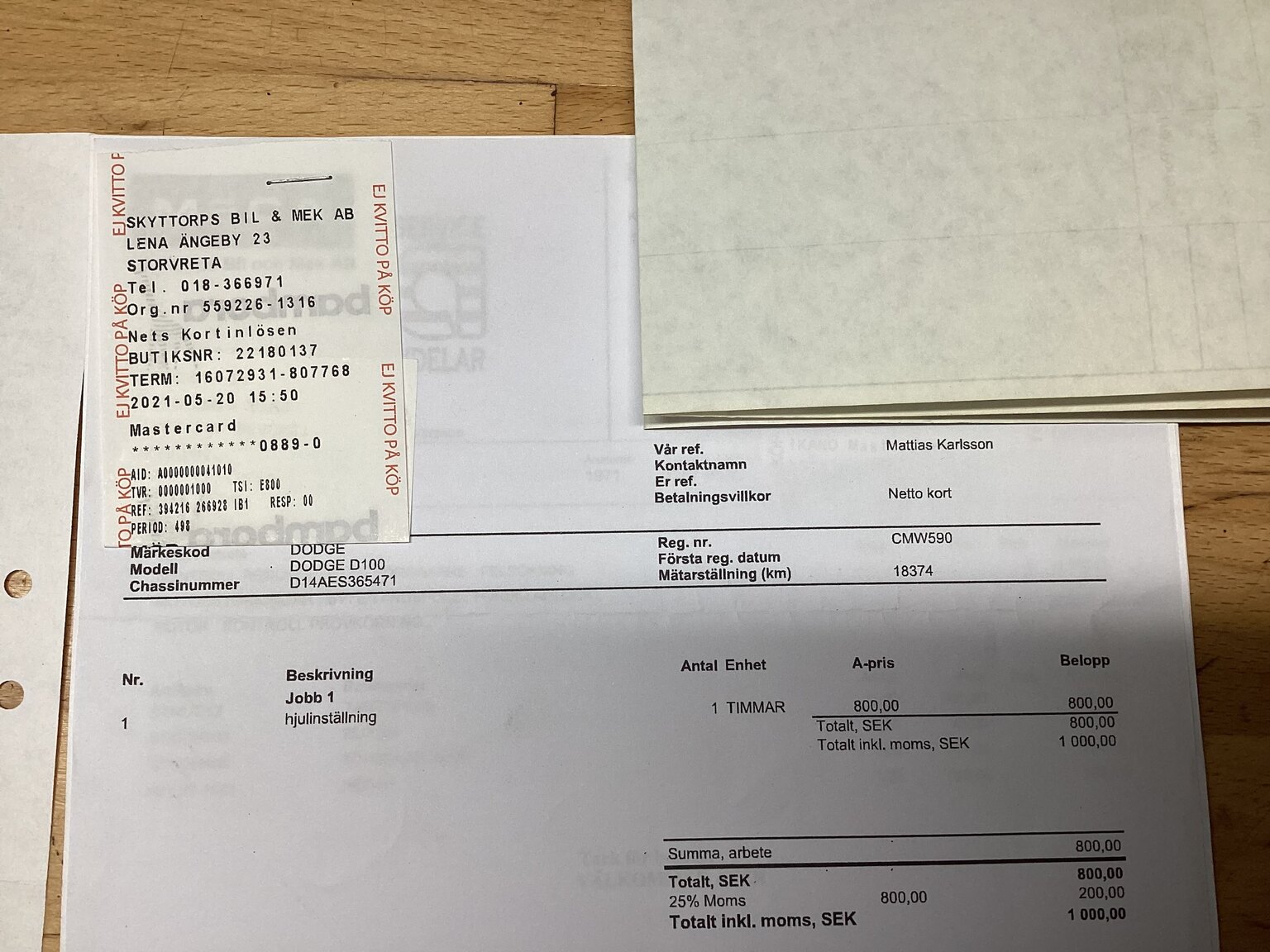 Documentation for 1971 Dodge D100