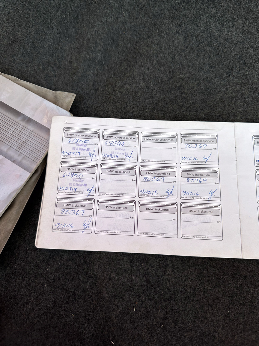 Documentation for 1988 BMW 325 Cabriolet (E30)