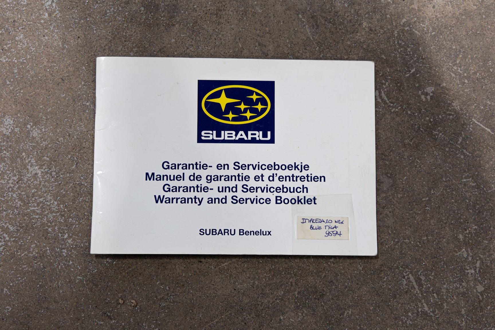 Dokumentation för 2001 Subaru Impreza 2.0 WRX Turbo 4WD