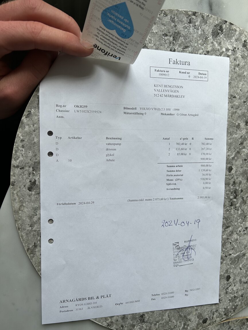 Documentation for 1990 Volvo 240 GL