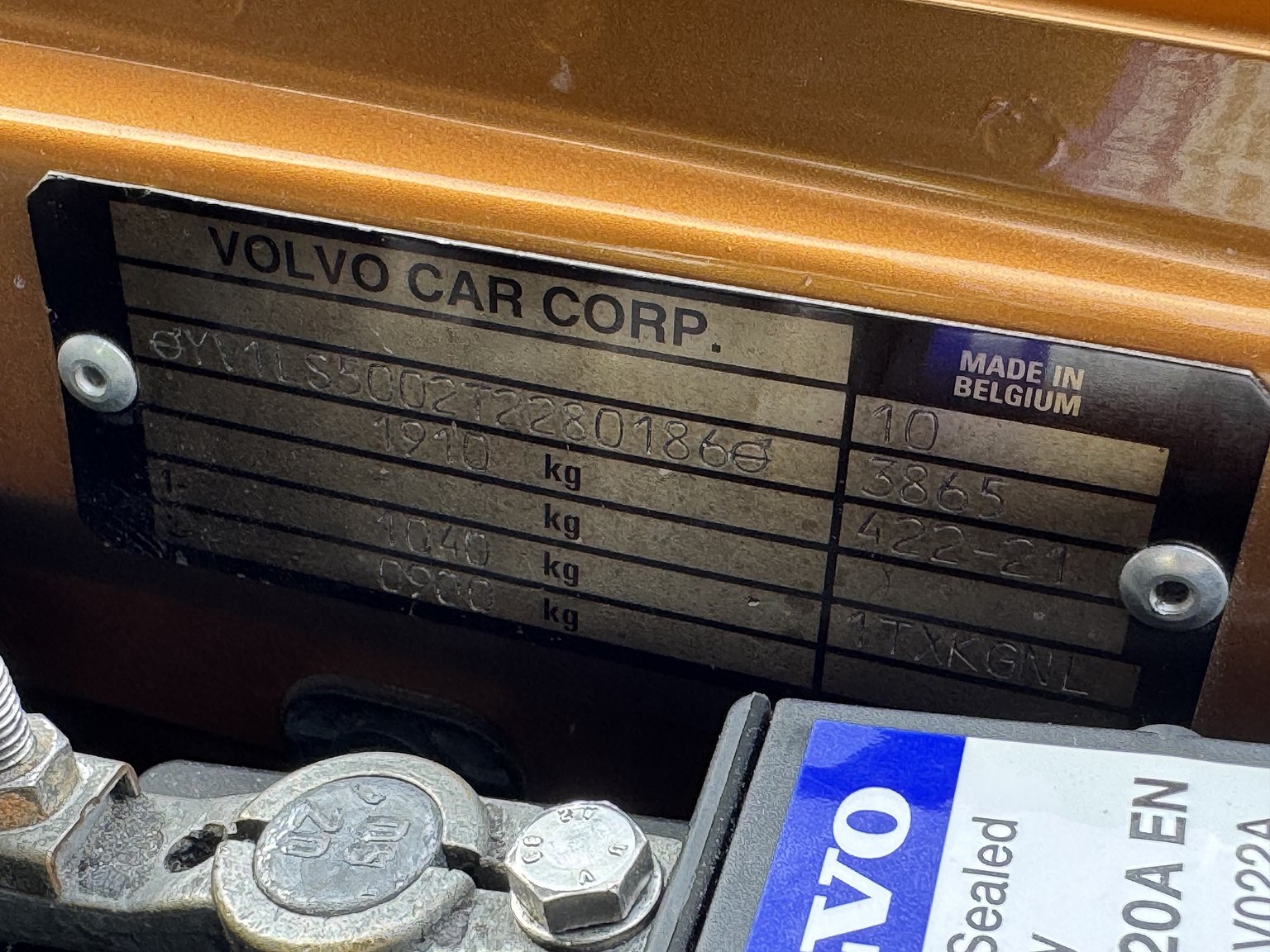 Image of 1996 Volvo 850 R mechanics