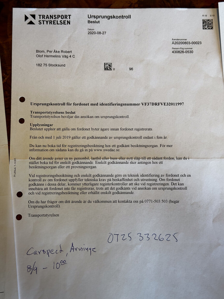 Dokumentation, 1997 Peugeot 306 Cabriolet