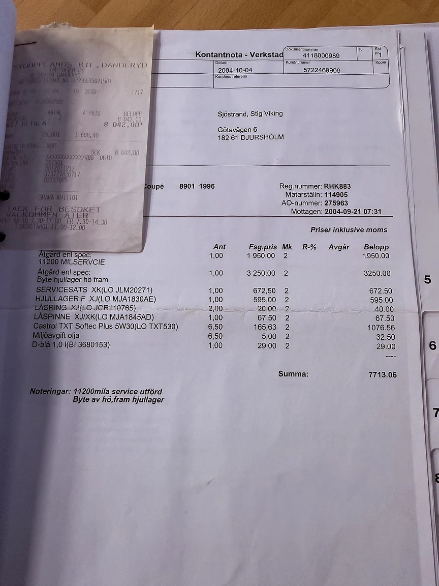 Dokumentation för 1997 Jaguar XK8 (42)