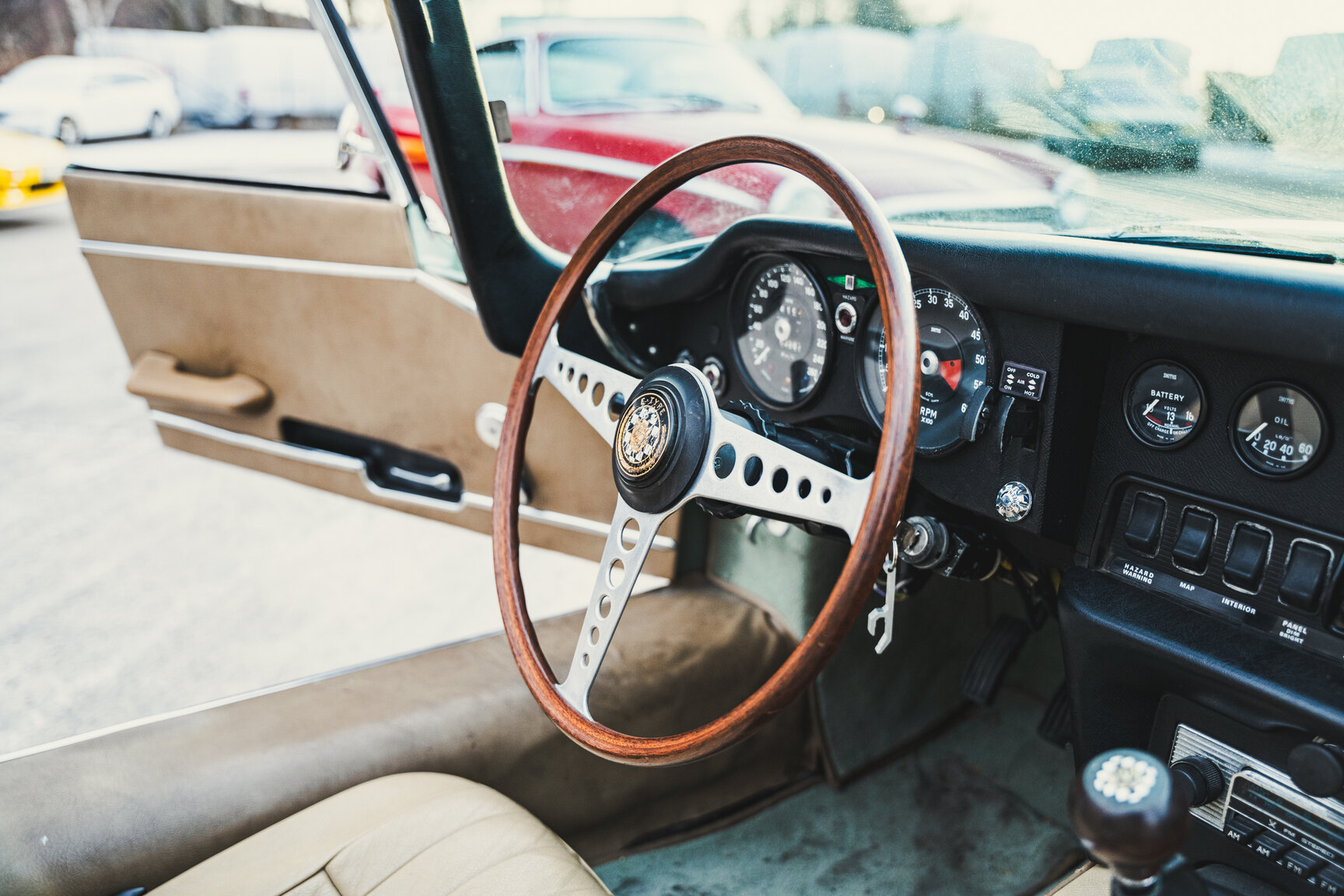 Interiörbild 1970 Jaguar E-Type Roadster