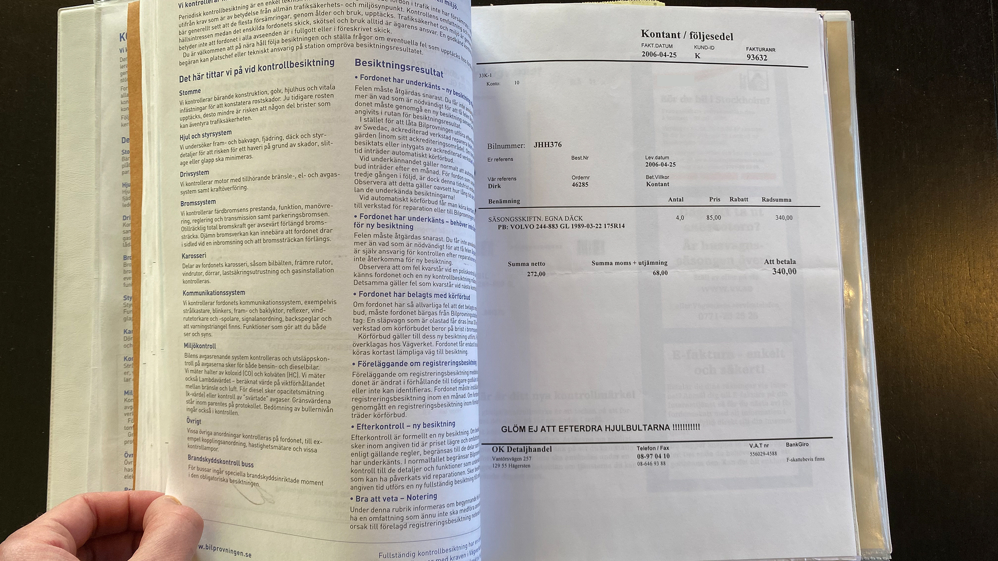 Documentation for 1988 Volvo 240 GL