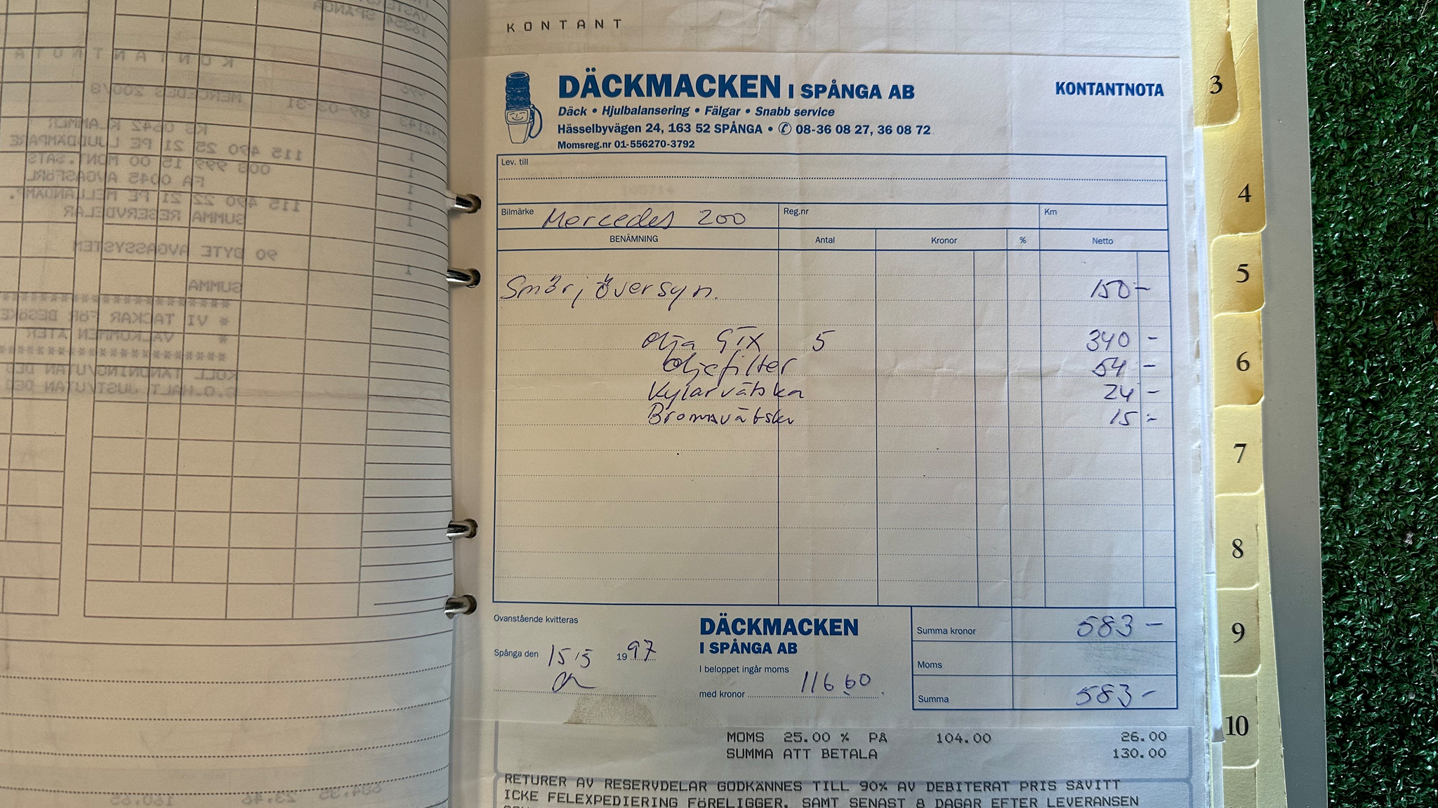 Dokumentation, 1972 Mercedes-Benz 200