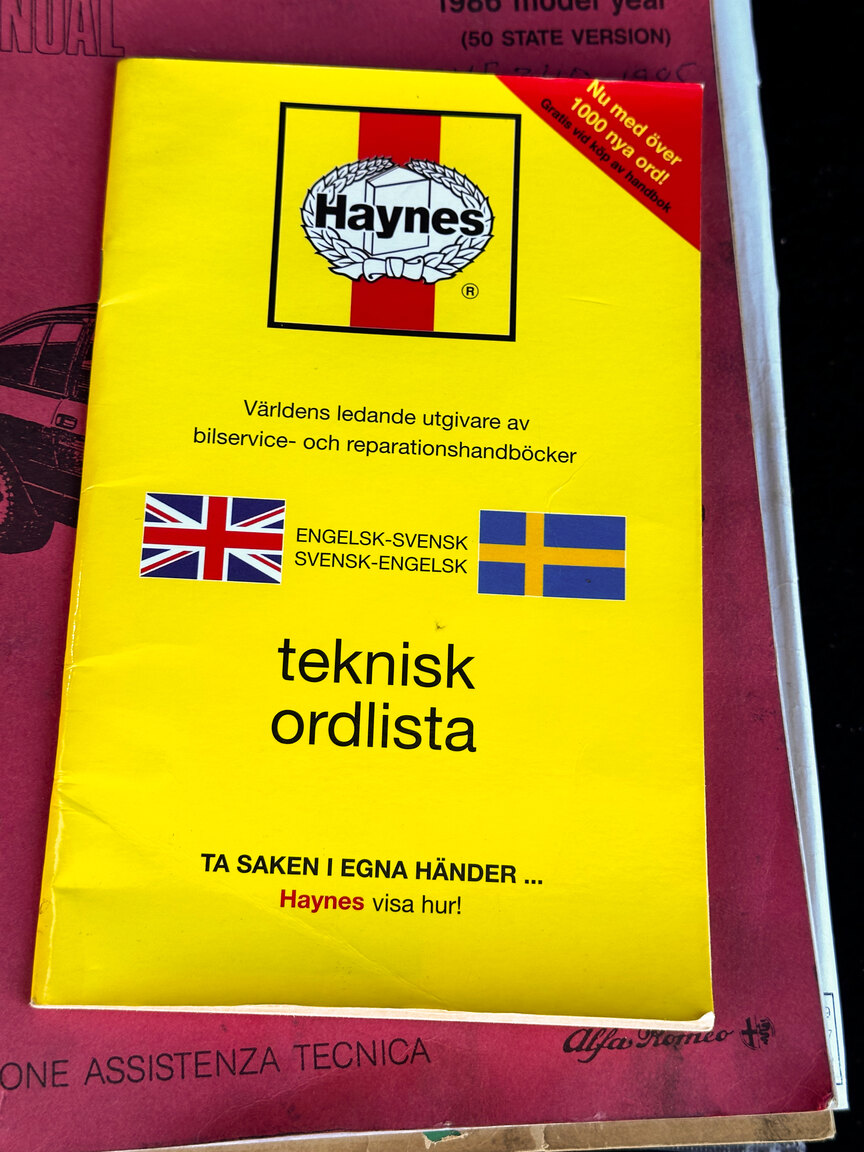 Dokumentation för 1985 Alfa Romeo GTV 6 2.5