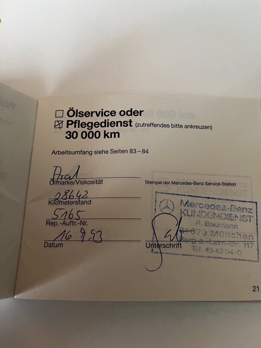 Dokumentation för 1992 Mercedes-Benz SL 500