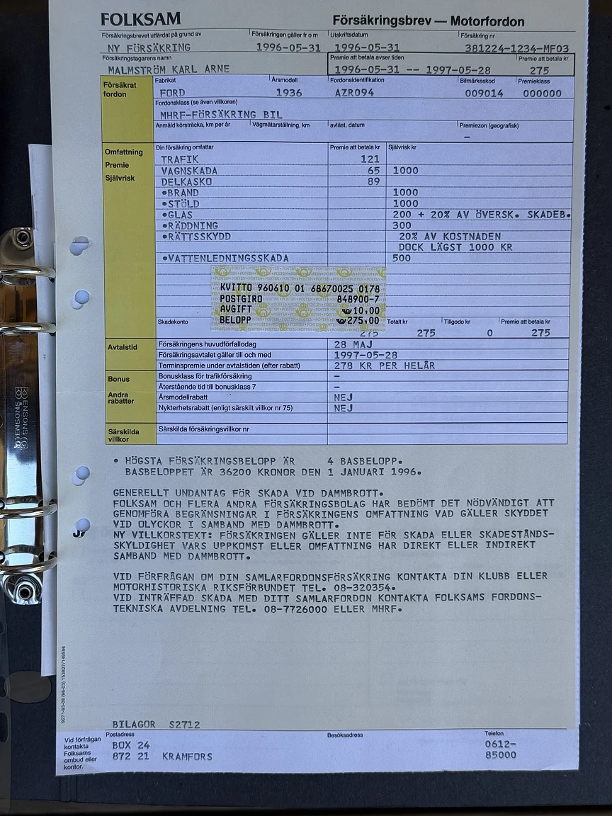 Dokumentation för 1936 Ford 214A Fordor (28)