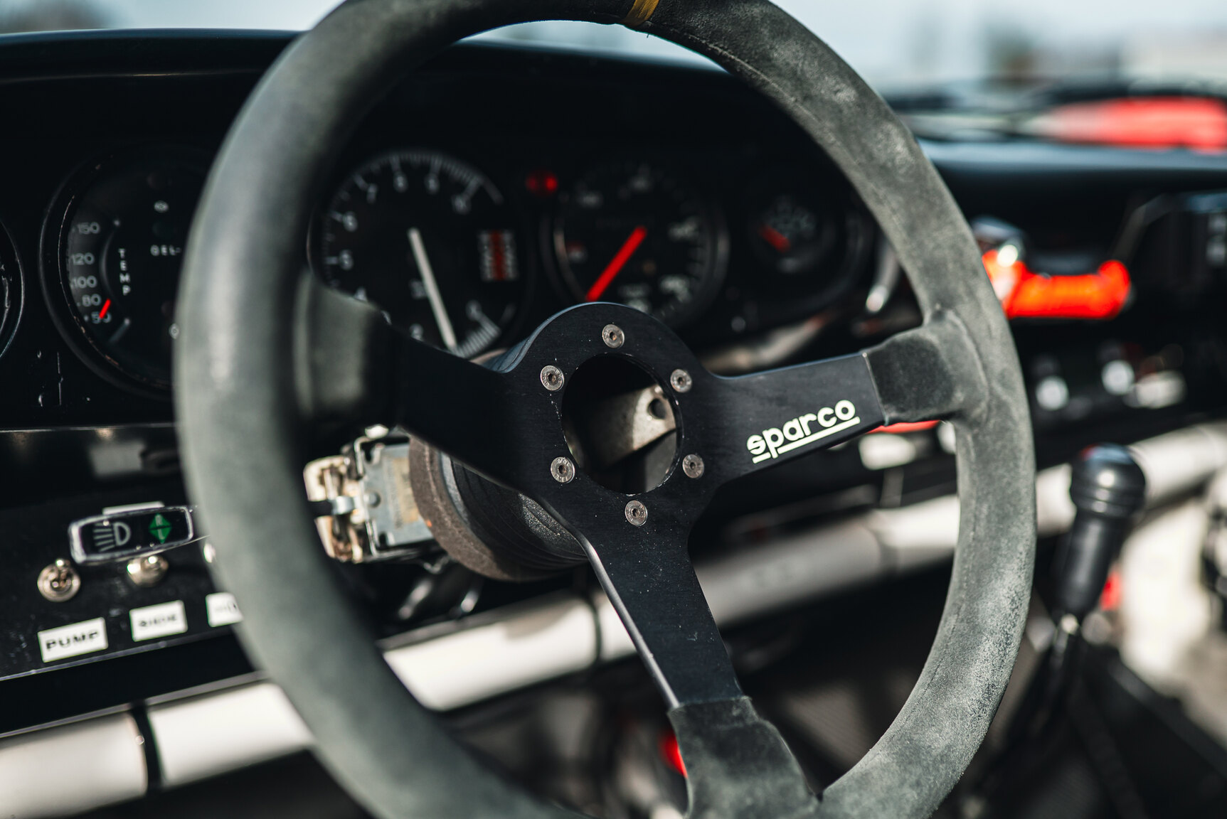 Innenraumfoto von 1977 Porsche 911 RSR Rallycar