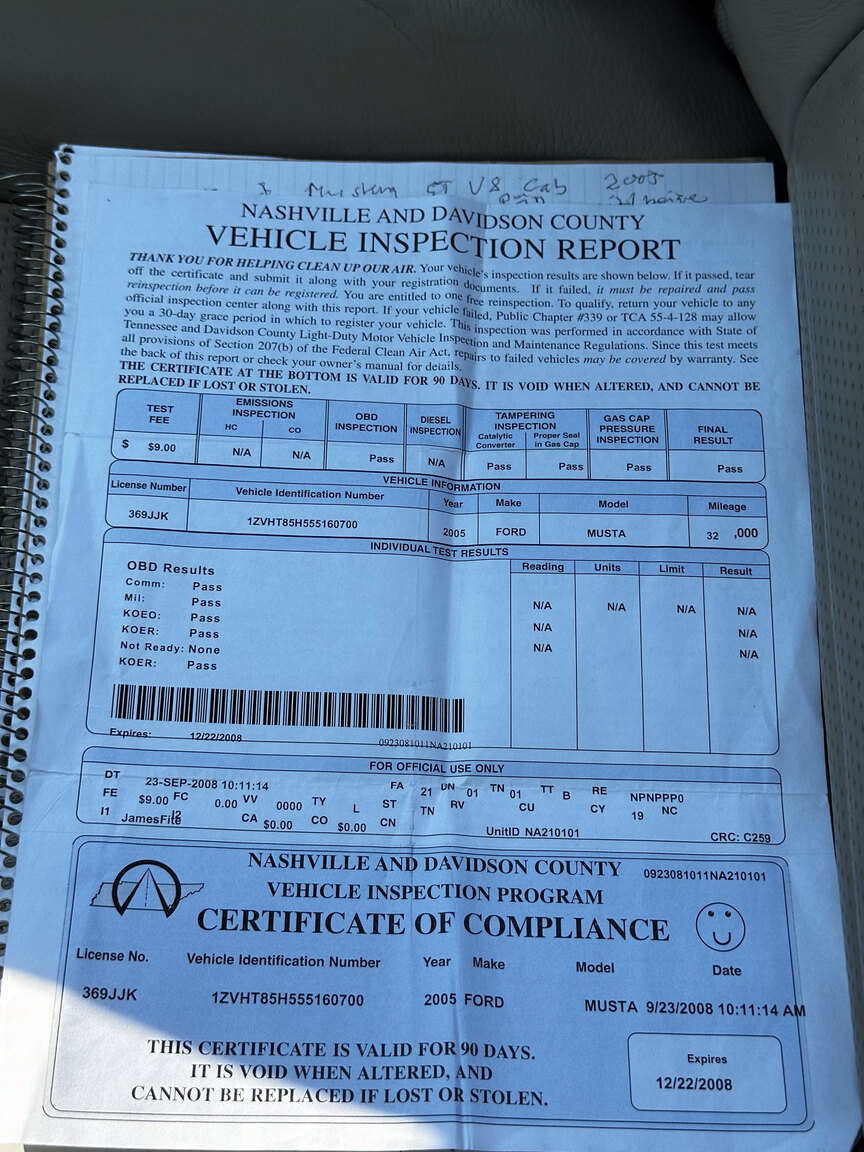 Documentation for 2005 Ford Mustang GT Cabriolet