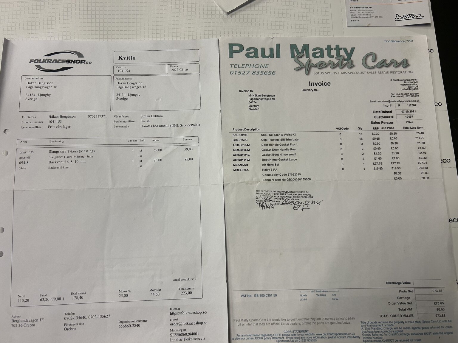 Dokumentation, 1973 Lotus Elan