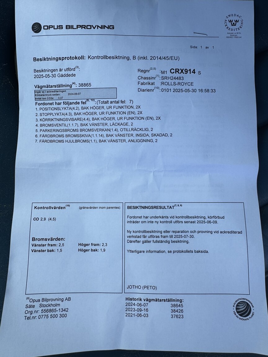 Documentation for 1976 Rolls-Royce Silver Shadow