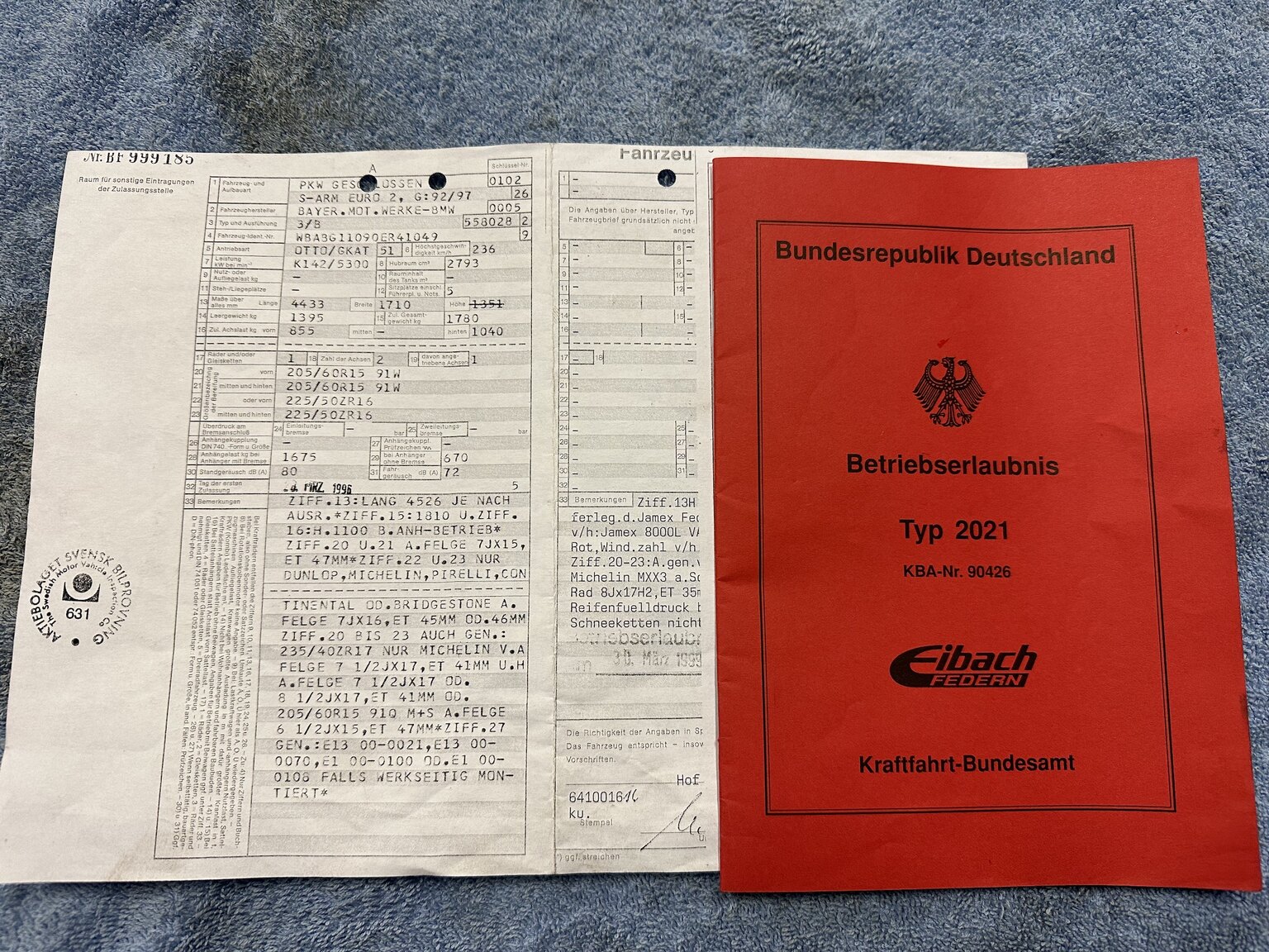 Dokumentation för 1996 BMW 328i Coupé E36 M-Sport (8)