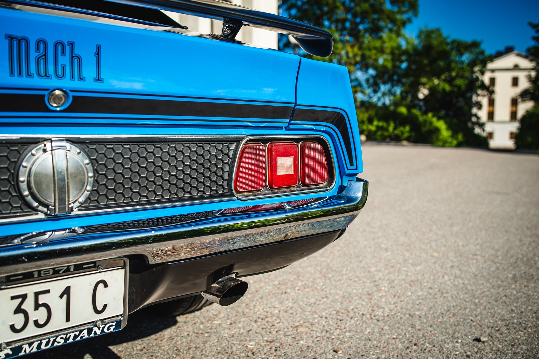 Exteriörbild på 1971 Ford Mustang Mach 1