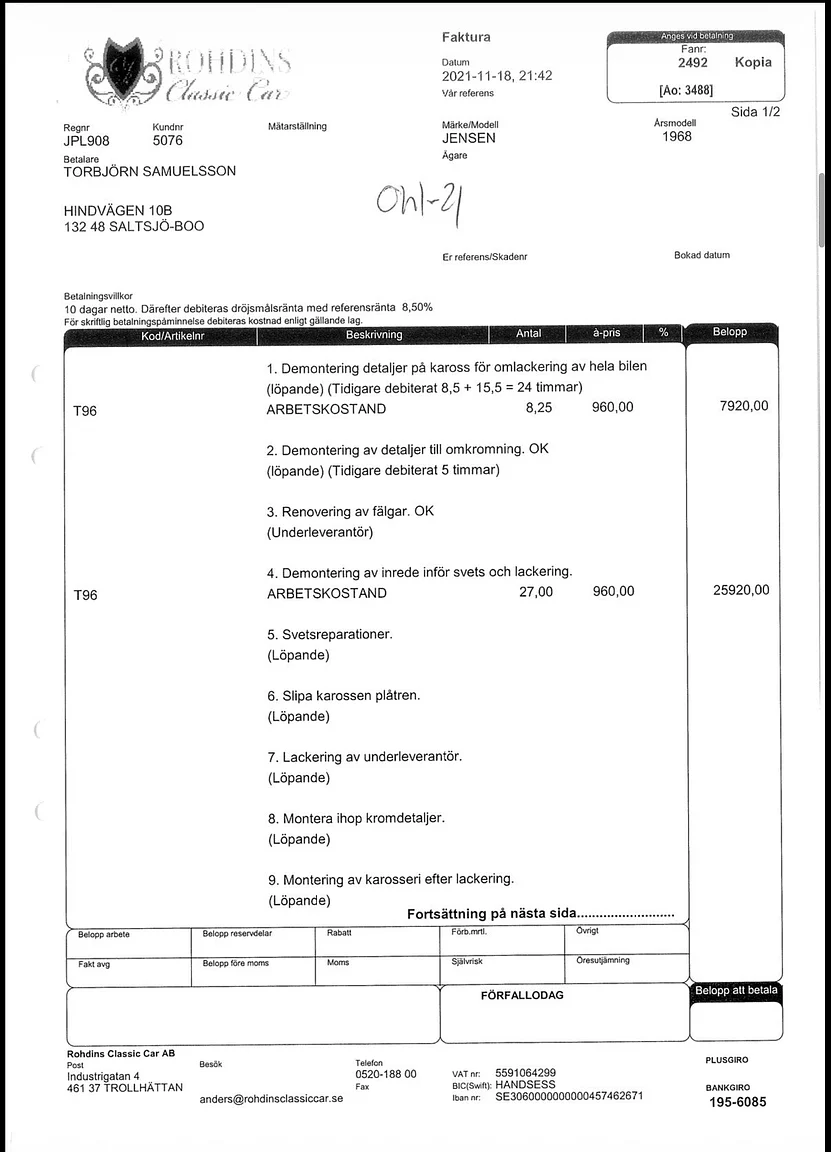 Documentation for 1968 Jensen Interceptor (16)