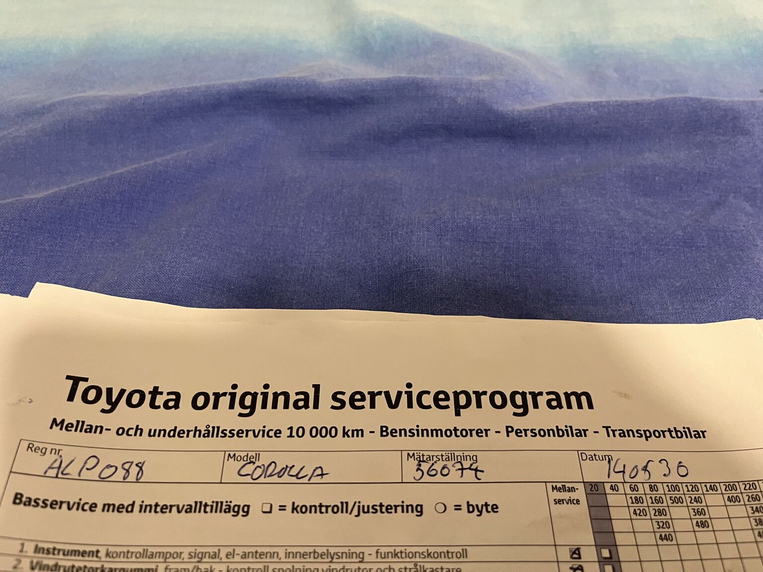 Dokumentation för 1991 Toyota Corolla 1300 XLI