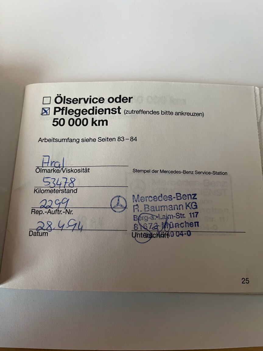 Dokumentation, 1992 Mercedes-Benz SL 500