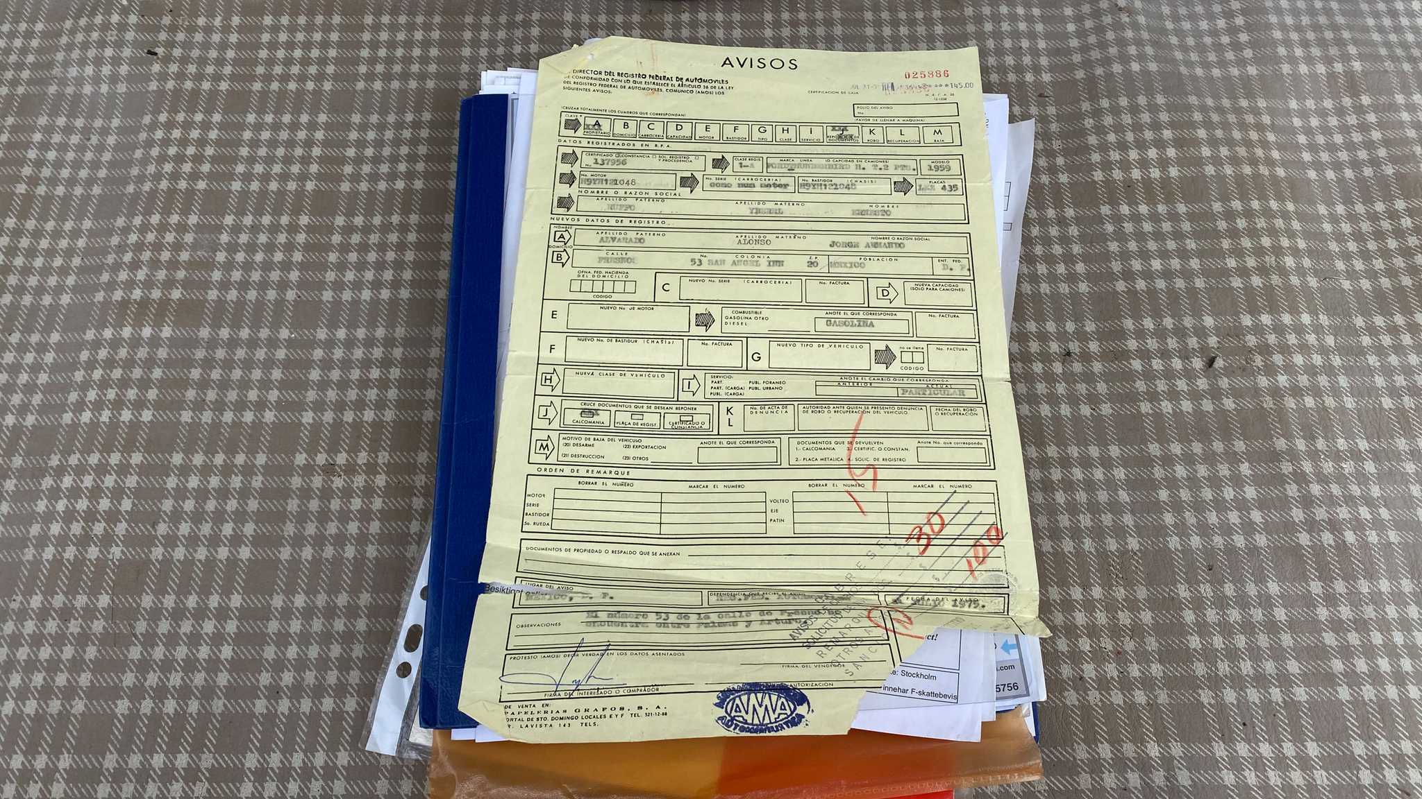 Dokumentation för 1959 Ford Thunderbird hardtop