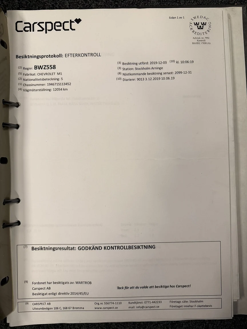 Dokumentation, 1971 Chevrolet Corvette Stingray Special 598 cui V8 795 hk (58)