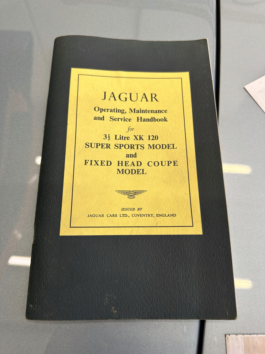 Documentation for 1951 Jaguar XK 120