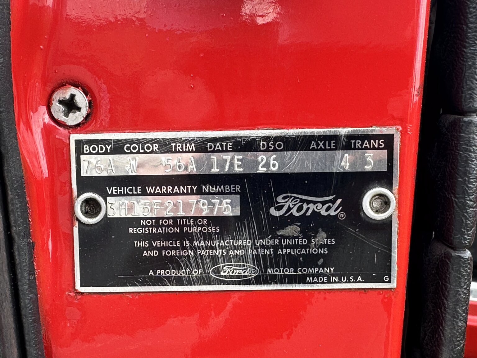 Interiörbild 1963 Ford Falcon Futura Convertible