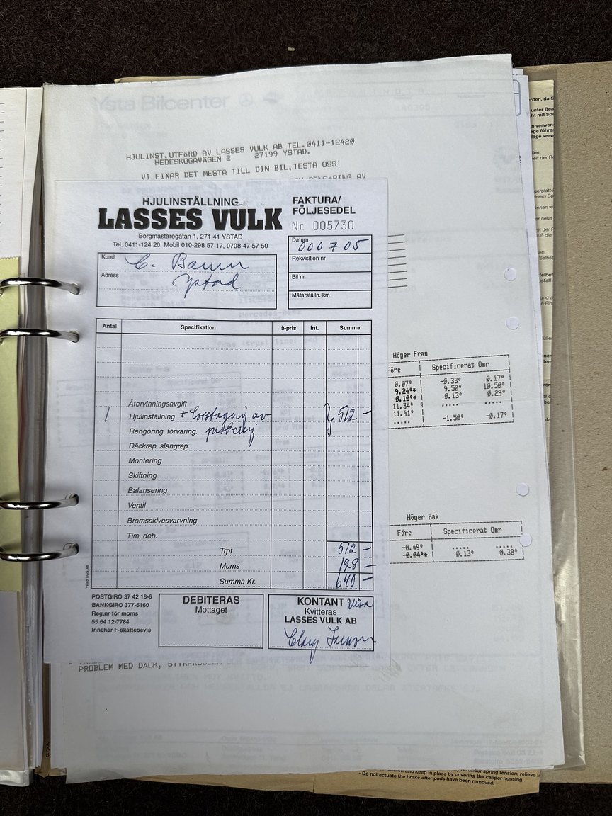 Dokumentation för 1987 Mercedes-Benz 300 SE