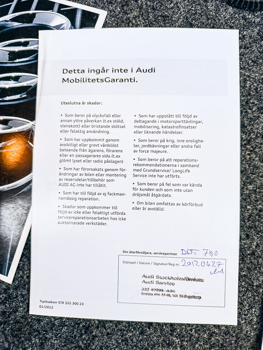 Documentation for 2008 Audi R8 4.2 V8 Turbo Manuell
