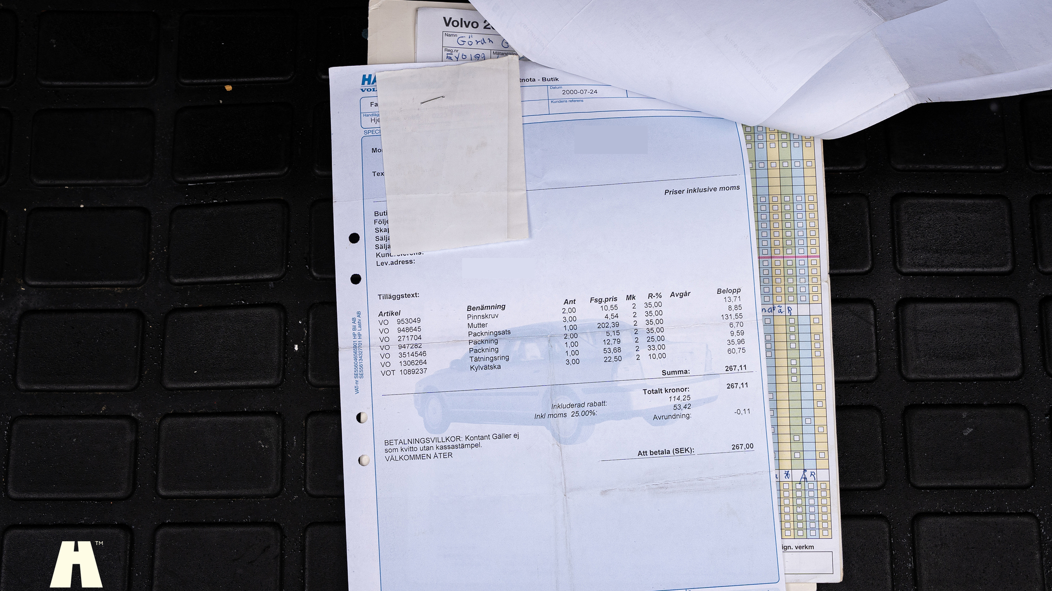 Dokumentation, 1995 Volvo 940 SE