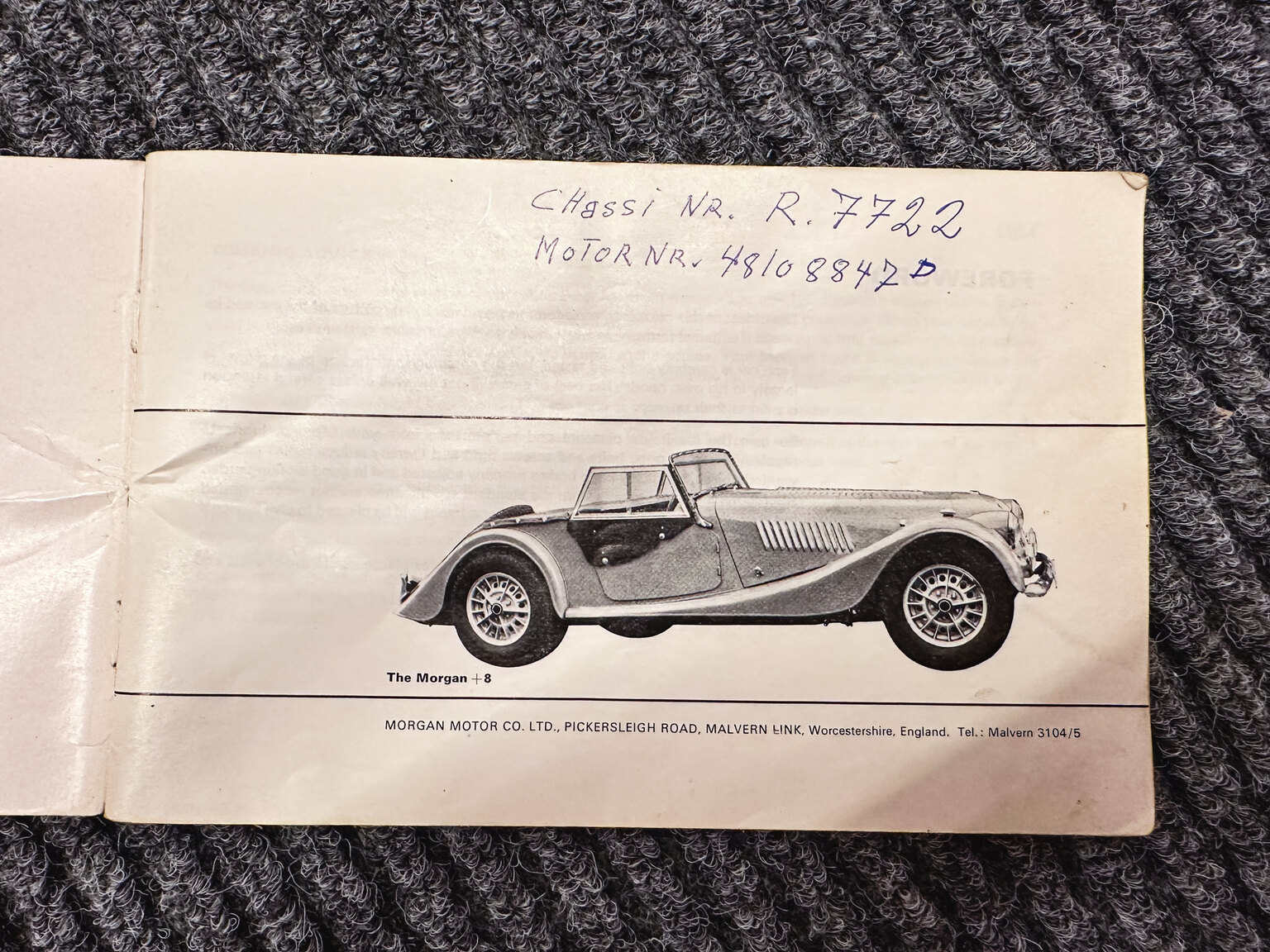 Dokumentation, 1974 Morgan +8