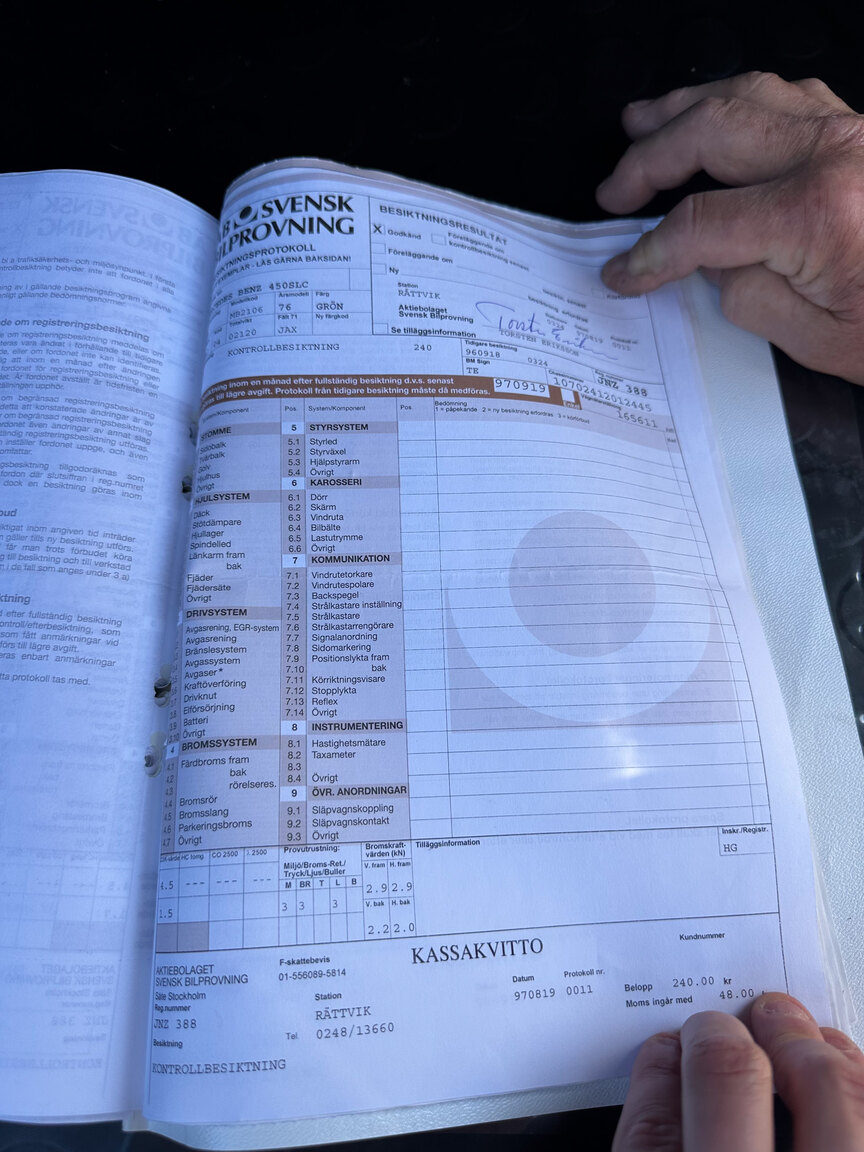 Dokumentation för 1976 Mercedes-Benz 450 SLC (7)