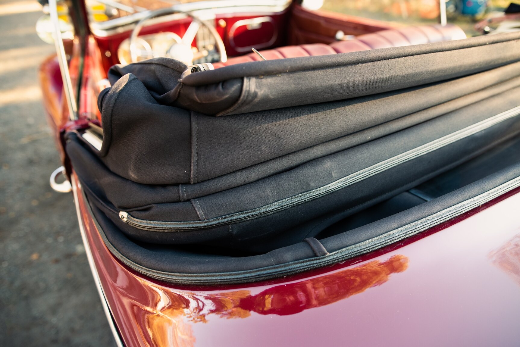 Exteriörbild på 1938 Dodge Six Convertible Coupé