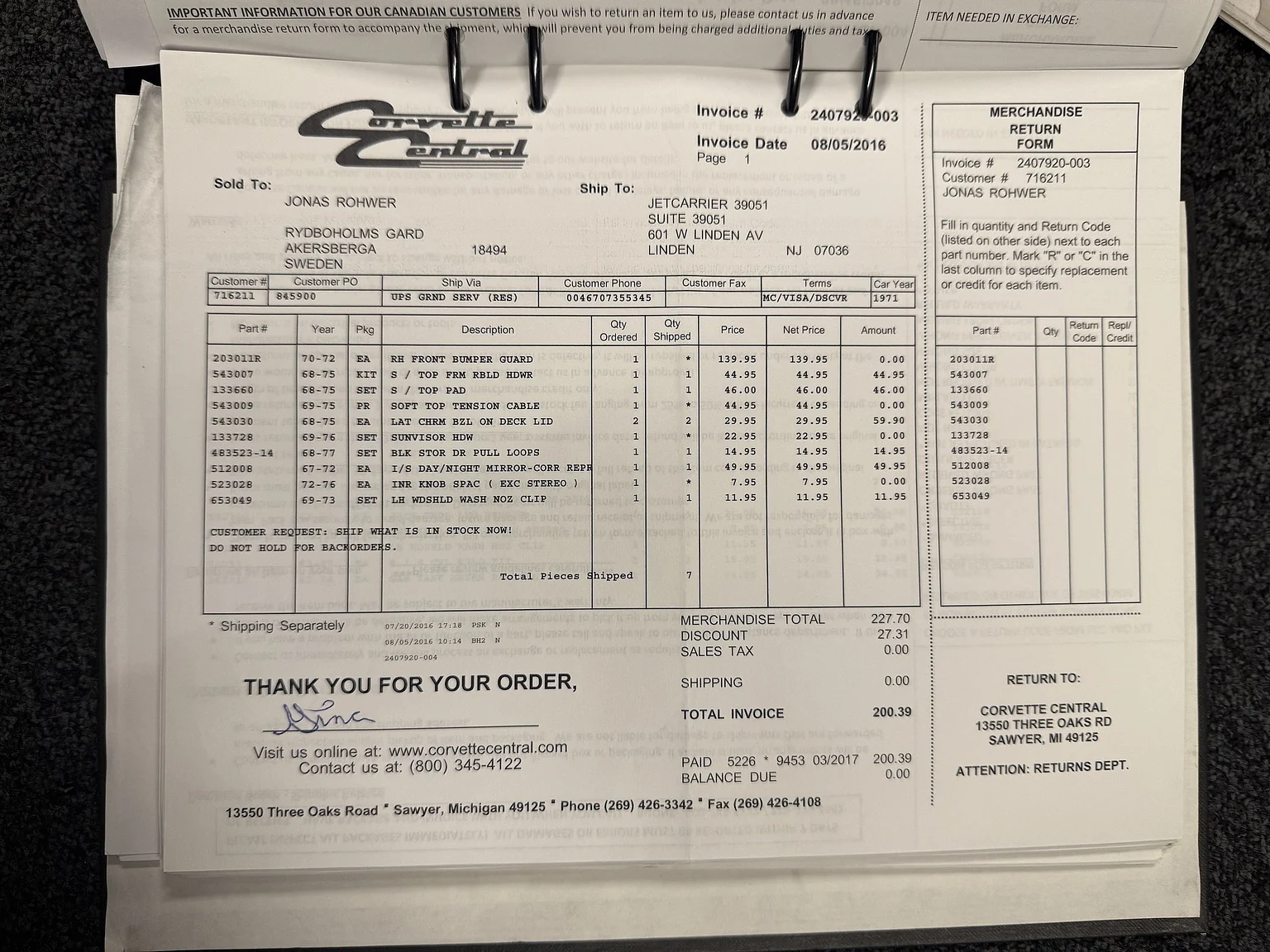 Dokumentation, 1971 Chevrolet Corvette Stingray Special 598 cui V8 795 hk (69)