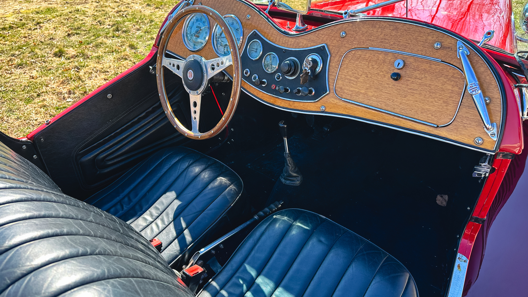 Interiörbild 1951 MG TD MIDGET