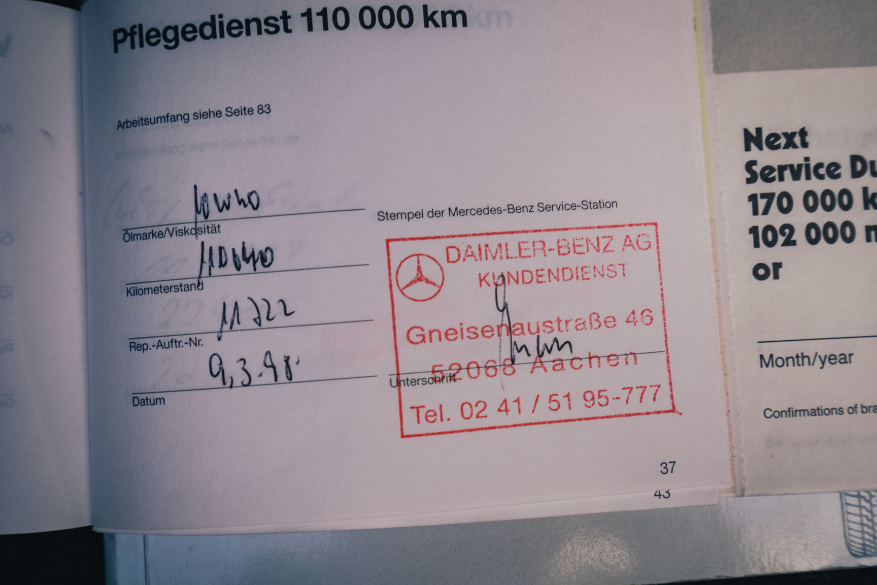 Dokumentation, 1992 Mercedes-Benz 500 SE (14)