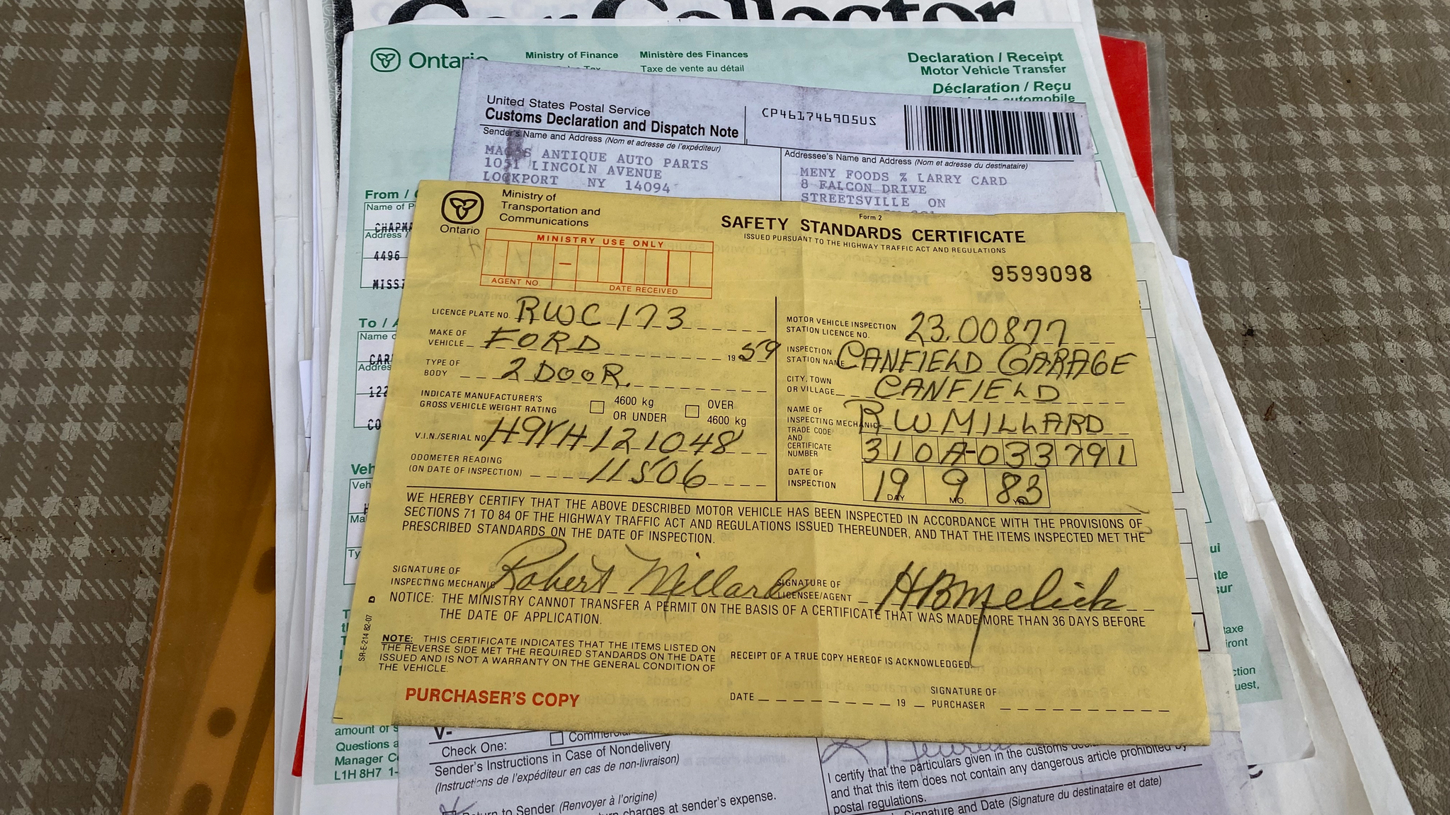 Dokumentation, 1959 Ford Thunderbird hardtop