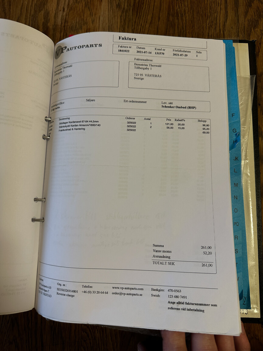 Documentation for 1970 Volvo Amazon 