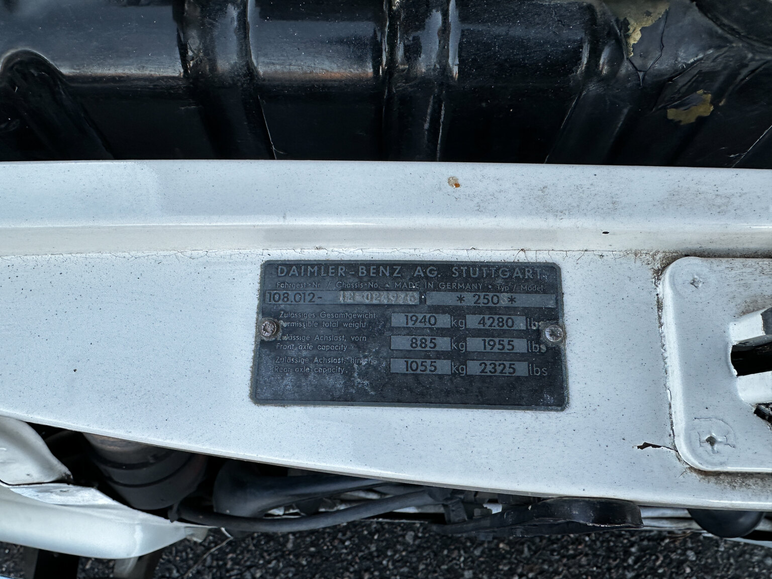 Image of 1967 Mercedes-Benz 250 S mechanics