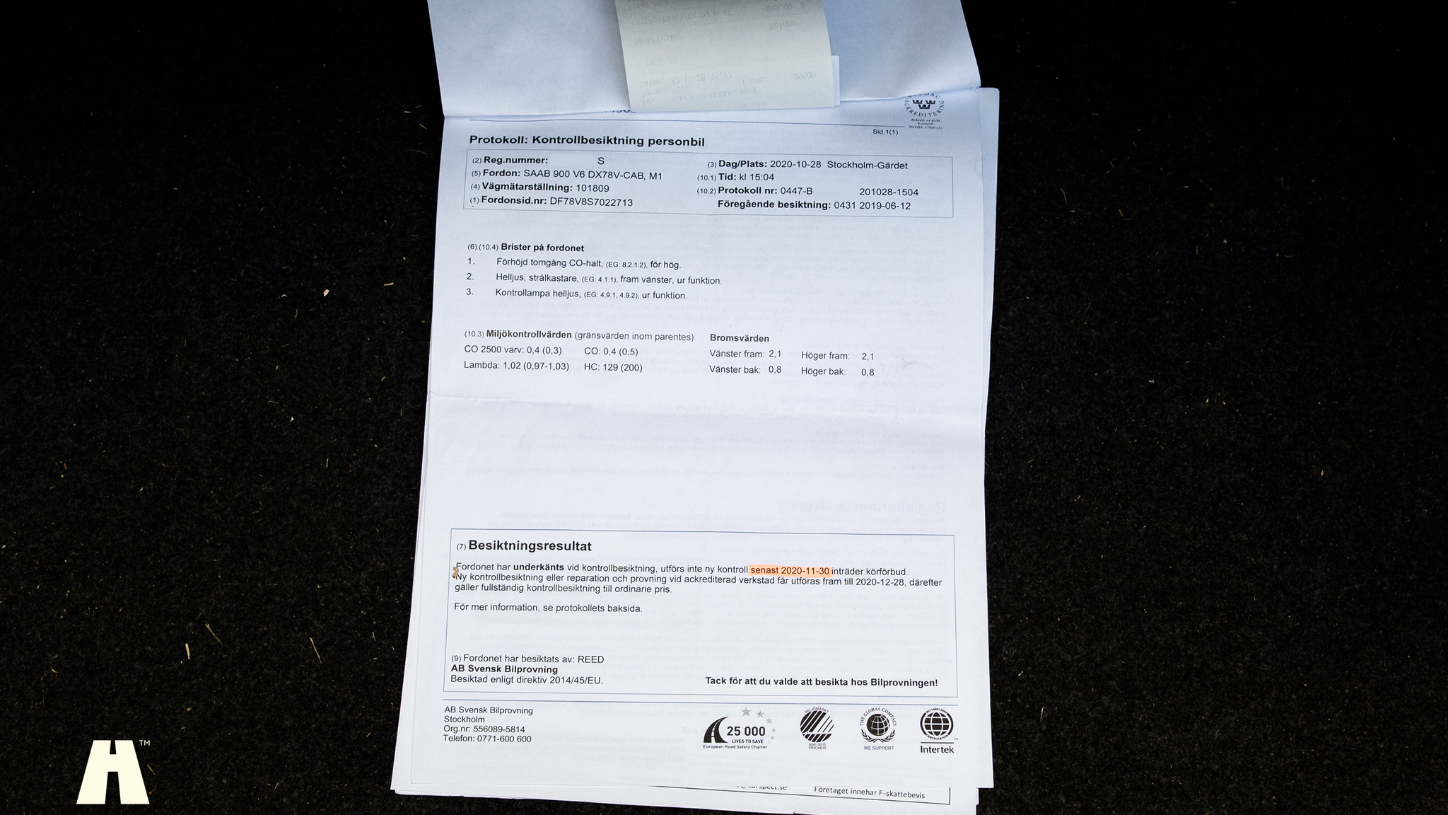 Dokumentation för 1995 SAAB 900 SE V6 Automat