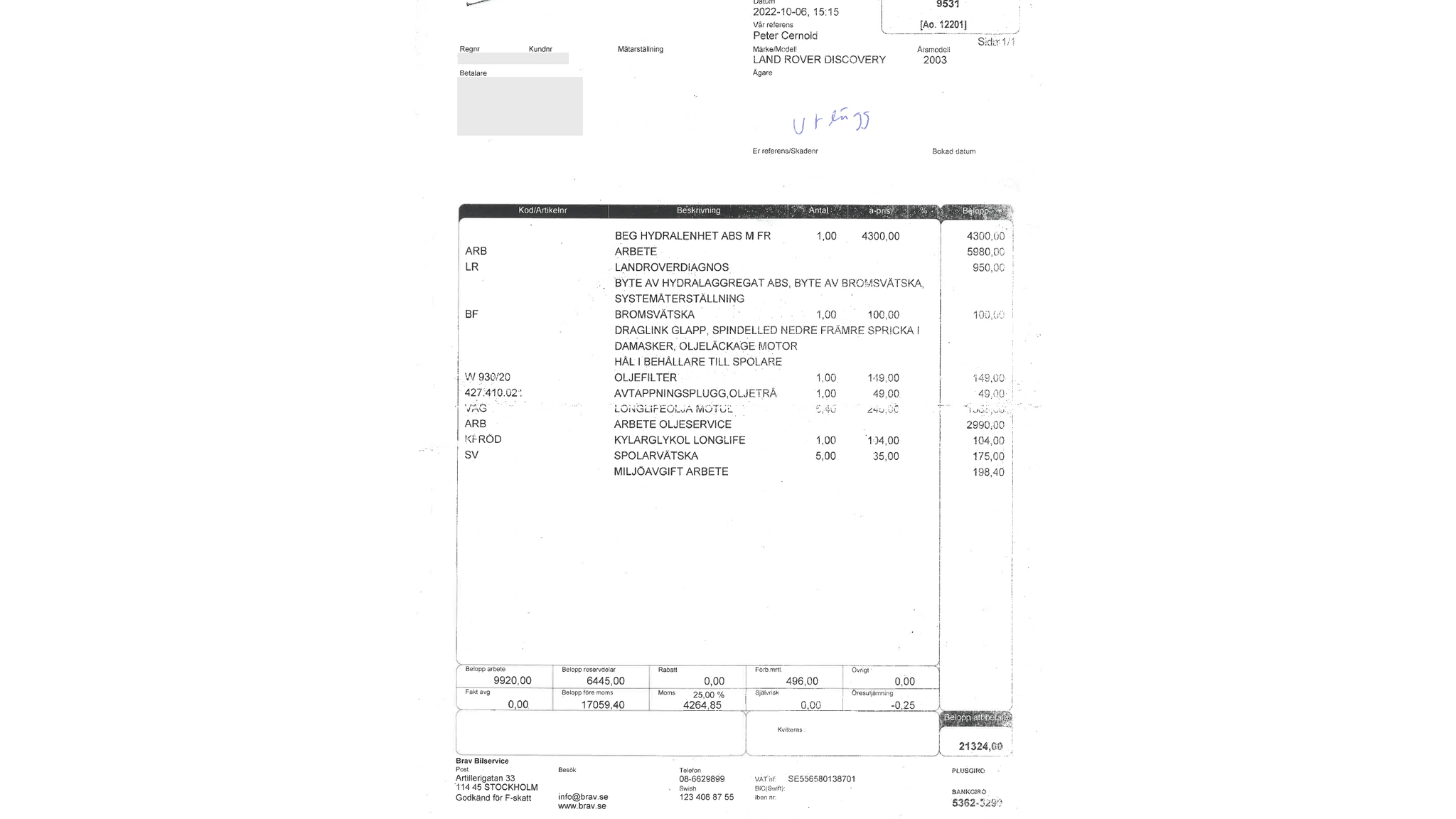Documentation for 2003 Land Rover Discovery II, 2003