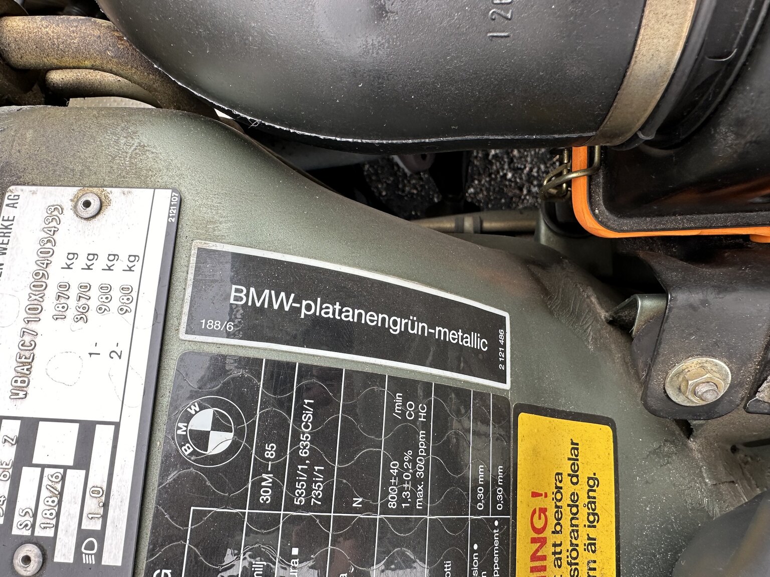 1986 BMW 635CSi, Mekanik