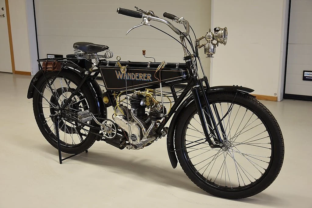 Bild von 1913 Wanderer 3PS V-Twin välrenoverad mc svensksåld från Falun (6)