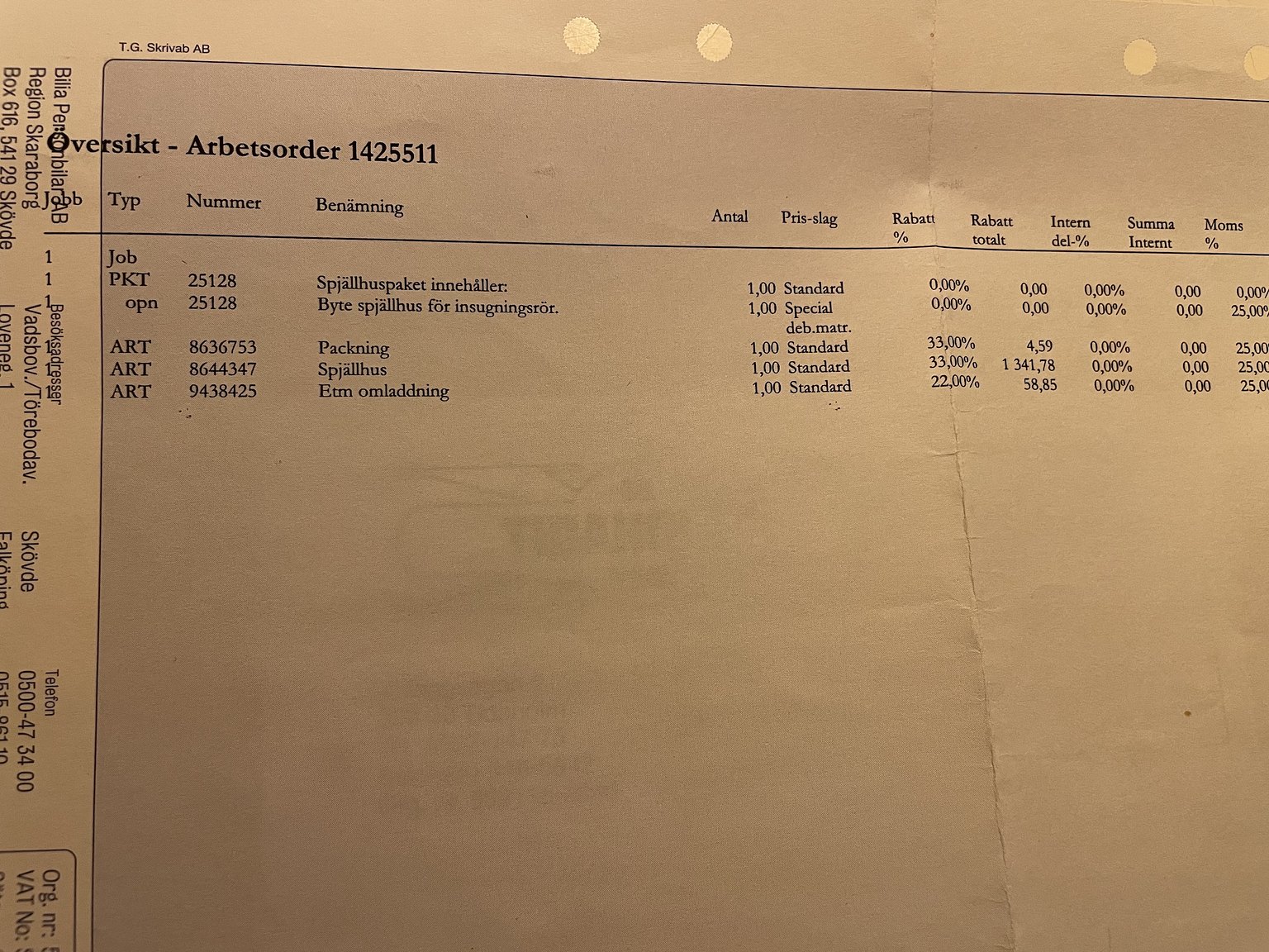 Documentation for 1999 Volvo C70 2.5 T Manuell