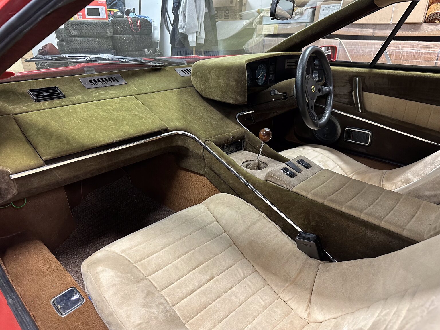 Innenraumfoto von 1977 Lotus Esprit S1